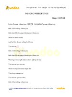 Tải Lời bài hát No song without you HONNE - No song without you lyrics vietsub