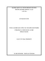 Nâng cao hiệu quả công tác xóa đói giảm nghèo ở thị trấn an phú huyện an phú tỉnh an giang 