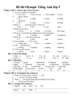 Tải Bộ đề luyện thi IOE Tiếng Anh lớp 5 từ vòng 1 đến vòng 35 - Bài tập Luyện thi Olympic Tiếng Anh lớp 5