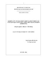 Nghiên cứu về giao thức smpp và phát triển các ứng dụng qua giao thức smpp trên mạng di động (mobiphone) 