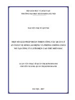 Một số giải pháp hoàn thiện công tác quản lý an toàn vệ sinh lao động và phòng chống cháy nổ tại công ty lưới điện cao thế miền bắc 