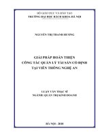 Giải pháp hoàn thiện công tác quản lý tài sản cố định tại viễn thông nghệ an 