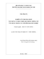 Nghiên cứu phương pháp xây dựng và phát triển hệ thống thông tin ứng dụng trong các mô hình doanh nghiệp 
