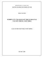 Nghiên cứu ứng dụng kỹ thuật fractal vào nén trong ảnh video 