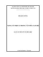 Vọng cổ nhịp 32 trong văn hóa nam bộ  