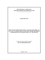 Một số giải pháp nhằm nâng cao khả năng phục vụ của các cửa hàng bán lẻ xăng dầu thuộc hệ thống petrolimex hà nội trong khu vực nội thành 