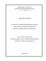 Vận dụng quan điểm tích hợp trong giảng dạy môn tin học văn phòng cho sinh viên trường lao động xã hội   cơ sở sơn tây 