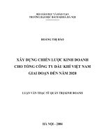 Xây dựng chiến lược kinh doanh cho tổng công ty dầu khí việt nam giai đoạn đến năm 2020 