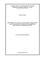 Phát triển các nguồn lực vùng kinh tế trọng điểm phía nam trong tiến trình công nghiệp hóa, hiện đại hóa và hội nhập quốc tế 