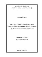 Phân tích và đề xuất một số biện pháp nâng cao chất lượng dịch vụ khám, chữa bệnh tại bệnh viện đa khoa thành phố vinh  