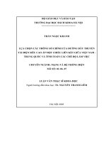 Lựa chọn các thông số chính của đường dây truyền tải điện siêu cao áp một chiều liên kết giữa việt nam   trung quốc và tính toán các chế độ làm việc 