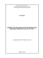 Nghiên cứu công nghệ hàn giáp mối một phía ứng dụng trong chế tạo vỏ tàu thủy 