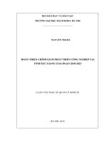 Hoàn thiện chính sách phát triển công nghiệp tại tỉnh bắc giang giai đoạn 2018 2023 