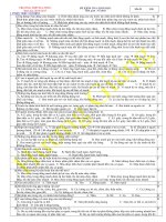 Đề kiểm tra 1 tiết môn sinh học lớp 11 năm 2016 trường thpt đa phúc mã 406 | Lớp 11, Sinh học - Ôn Luyện