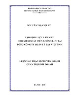 Tạo động lực làm việc cho kiểm soát viên tại tổng công ty quản lý bay việt nam 