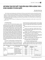 Mô hình thu phí chất thải rắn dựa trên lượng thải – kinh nghiệm từ Hàn Quốc