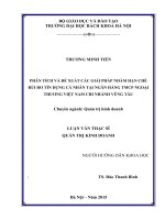 Phân tích và đề xuất các giải pháp nhằm hạn chế rủi ro tín dụng cá nhân tại ngân hàng tmcp ngoại thương việt nam chi nhánh vũng tàu 