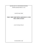 Thực hiện hợp đồng khi hoàn cảnh thay đổi cơ bản 