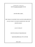 Thực trạng và giải pháp nâng cao chất lượng kiểm toán các dự án đầu tư xây dựng tại kiểm toán nhà nước chuyên ngành v 