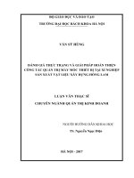 Đánh giá thực trạng và giải pháp hoàn thiện công tác quản trị máy móc thiết bị tại xí nghiệp sản xuất vật liệu xây dựng hồng lam  