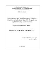 Nghiên cứu khai thác hệ thống băng thử và động cơ  thí nghiệm một xilanh của hãng avl để nghiên cứu và phát triển động cơ diesel cỡ nhỏ 