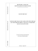 Đánh giá hiện trạng chất lượng nước sông trên địa bàn thành phố hải phòng và đề xuất các biện pháp bảo vệ tài nguyên nước 