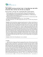 Thử nghiệm tích hợp mô hình Tank và Sóng động học một chiều để dự báo thủy văn hạn vừa trên lưu vực sông Ba