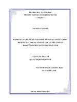 Đánh giá và đề xuất giải pháp nâng cao chất lượng dịch vụ tại trung tâm kỹ thuật tiêu chuẩn đo lường chất lượng quảng ninh 