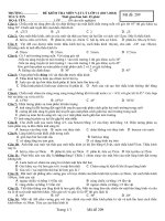 Đề kiểm tra 1 tiết môn vật lí lớp 11 năm 2017 mã 209 | Vật Lý, Lớp 11 - Ôn Luyện