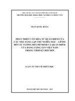 Phát triển văn hóa từ quan điểm của các nhà sáng lập chủ nghĩa mác   lênin đến tư tưởng hồ chí minh và quan điểm của đảng cộng sản việt nam trong thời kỳ đổi mới 
