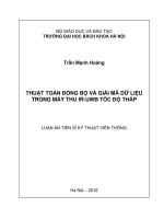 Thuật toán đồng bộ và giải mã dữ liệu trong máy thu ir uwb tốc độ thấp 