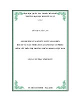 Ảnh hưởng của sở hữu nước ngoài đế rủi ro và suất sinh lời của danh mục cổ phiếu niêm yết trên thị trường chứng khoán việt nam 
