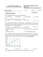 Đề thi học kì 2 môn vật lí lớp 11 năm 2019 trường thpt tân phước khánh mã 165 | Vật Lý, Lớp 11 - Ôn Luyện