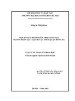 Một số giải pháp hoàn thiện đào tạo nguồn nhân lực tại chi cục thuế quận đống đa 