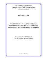 Nghiên cứu tính toán thông số bộ lọc của thiết bị dvr nhằm nâng cao hiệu quả trong ngăn chặn sụt giảm điện áp ngắn hạn 