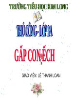slide bài giảng thủ công lớp 3   gấp con ếch 