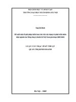Đề xuất một số giải pháp chiến lược cho việc xây dựng và phát triển nhãn hiệu ngành của tổng công ty thuốc lá việt nam giai đoạn 2005 2010 