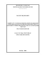 Nghiên cứu và đánh giá phương pháp xác định kim loại đề xuất phương pháp phân tích và giảm thiểu ô nhiễm môi trường cho các cơ sở mạ điện việt nam 