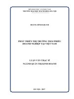Phát triển thị trường trái phiếu doanh nghiệp tại việt nam 