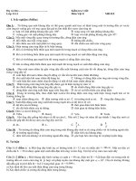 Đề kiểm tra 1 tiết môn vật lí lớp 11 mã 12 | Vật Lý, Lớp 11 - Ôn Luyện
