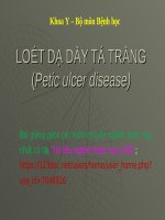 LOÉT dạ dày, tá TRÀNG ppt _ BỆNH HỌC