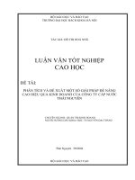 Phân tích và đề xuất một số giải pháp để nâng cao hiệu quả kinh doanh của công ty cấp nước thái nguyên 