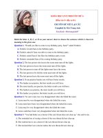 Bài tập trắc nghiệm về viết lại câu môn tiếng anh của cô trang anh | Tiếng Anh, Lớp 12 - Ôn Luyện