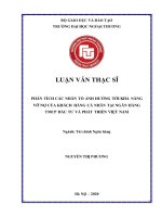 Luận văn Thạc sĩ Tài chính ngân hàng: Phân tích các nhân tố ảnh hưởng tới khả năng vỡ nợ của khách hàng cá nhân tại Ngân hàng TMCP Đầu tư và Phát triển Việt Nam