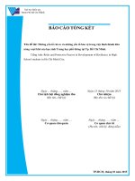 Những yếu tố rủi ro và những yếu tố bảo vệ trong việc hình thành khả năng vượt khó của học sinh trung học phổ thông tại TP HCM 