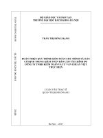 Hoàn thiện quy trình kiểm toán chu trình tài sản cố định trong kiểm toán báo cáo tài chính do công ty tnhh kiểm toán và tư vấn chuẩn việt thực hiện 
