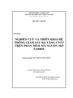 Nghiên cứu và triển khai hệ thống giám sát hạ tầng cntt trên phần mềm mã nguồn mở zabbix 