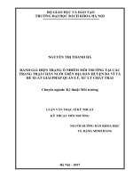 Đánh giá hiện trạng ô nhiễm môi trường tại các trang trại chăn nuôi trên địa bàn huyện ba vì và đề xuất giải pháp quản lý, xử lý chất thải 