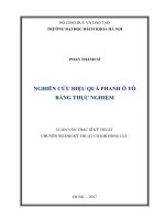 Nghiên cứu hiệu quả phanh ô tô bằng thực nghiệm 