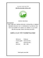 Thực hiện quy trình chăm sóc, nuôi dưỡng và phòng trị bệnh cho đàn vịt c v super meat tại trung tâm đào tạo, nghiên cứu giống cây trồng và vật nuôi trường đại học nông lâm thái nguyên (khóa luận tốt nghiệp)